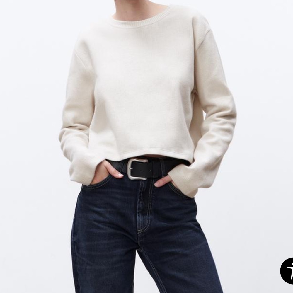 ZARA soft feel beige sweater. Size small